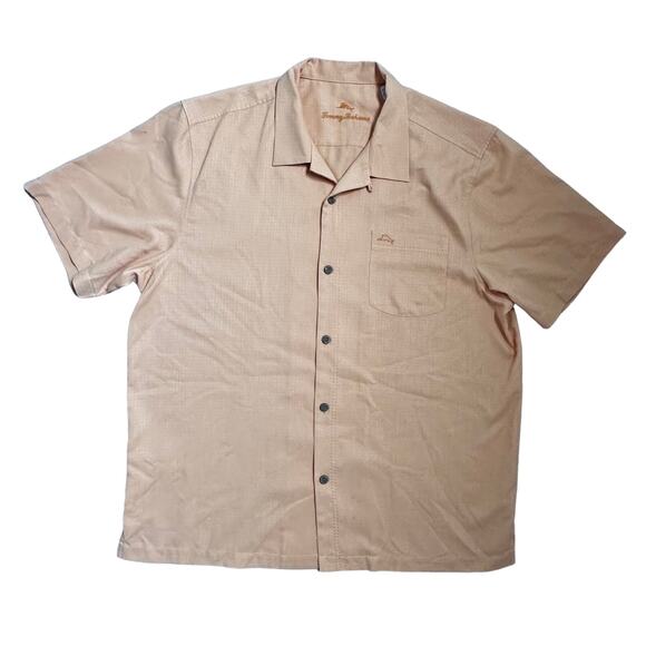 Tommy Bahama|Luxury Silk Button Up SS Top|Orange|SZ XL - Picture 1 of 9